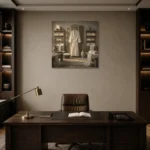Premium Wall Art Kare Html Edition – NM3-WHT-LI-S-003 displayed in a contemporary gallery-inspired room