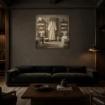 Premium Wall Art Kare Html Edition – NM3-WHT-LI-S-003 shown in a warm modern interior