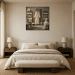 Premium Wall Art Kare Html Edition – NM3-WHT-LI-S-003 showcased in an elegant minimalist interior