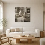 Premium Wall Art Kare Html Edition – NM3-WHT-LI-S-004 styled in a refined neutral interior