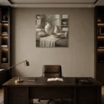 Premium Wall Art Kare Html Edition – NM3-WHT-LI-S-004 displayed in a contemporary gallery-inspired room