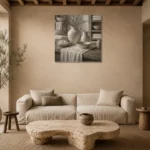 Premium Wall Art Kare Html Edition – NM3-WHT-LI-S-004 presented in a sophisticated home setting
