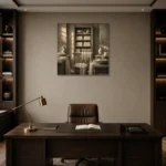 Premium Wall Art Kare Html Edition – NM3-WHT-LI-S-005 displayed in a contemporary gallery-inspired room