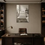 Premium Wall Art Dikey Html Edition – NM3-WHT-LI-V-001 displayed in a contemporary gallery-inspired room