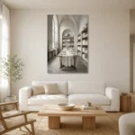 Premium Wall Art Dikey Html Edition – NM3-WHT-LI-V-002 styled in a refined neutral interior