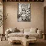 Premium Wall Art Dikey Html Edition – NM3-WHT-LI-V-002 presented in a sophisticated home setting