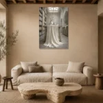 Premium Wall Art Dikey Html Edition – NM3-WHT-LI-V-004 presented in a sophisticated home setting