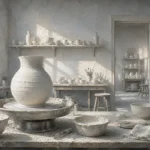 Porcelain White Procession Unfinished White Vessel White Kitchen Wall Art