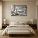 Premium Wall Art Yatay Html Edition – NM3-WHT-PS-H-001 showcased in an elegant minimalist interior