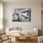 Premium Wall Art Yatay Html Edition – NM3-WHT-PS-H-002 styled in a refined neutral interior