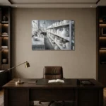 Premium Wall Art Yatay Html Edition – NM3-WHT-PS-H-002 displayed in a contemporary gallery-inspired room
