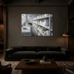 Premium Wall Art Yatay Html Edition – NM3-WHT-PS-H-002 shown in a warm modern interior