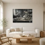 Premium Wall Art Yatay Html Edition – NM3-WHT-PS-H-003 styled in a refined neutral interior