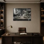 Premium Wall Art Yatay Html Edition – NM3-WHT-PS-H-003 displayed in a contemporary gallery-inspired room