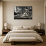 Premium Wall Art Yatay Html Edition – NM3-WHT-PS-H-003 showcased in an elegant minimalist interior