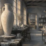 Porcelain White Interlude Tall Amphora White Living Room Wall Art