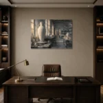 Premium Wall Art Yatay Html Edition – NM3-WHT-PS-H-004 displayed in a contemporary gallery-inspired room