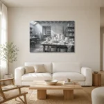 Premium Wall Art Yatay Html Edition – NM3-WHT-PS-H-005 styled in a refined neutral interior