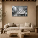 Premium Wall Art Yatay Html Edition – NM3-WHT-PS-H-005 presented in a sophisticated home setting