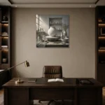 Premium Wall Art Kare Html Edition – NM3-WHT-PS-S-001 displayed in a contemporary gallery-inspired room