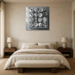Premium Wall Art Kare Html Edition – NM3-WHT-PS-S-002 showcased in an elegant minimalist interior