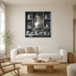 Premium Wall Art Kare Html Edition – NM3-WHT-PS-S-003 styled in a refined neutral interior