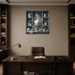 Premium Wall Art Kare Html Edition – NM3-WHT-PS-S-003 displayed in a contemporary gallery-inspired room