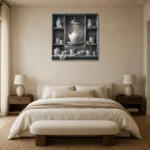 Premium Wall Art Kare Html Edition – NM3-WHT-PS-S-003 showcased in an elegant minimalist interior