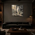 Premium Wall Art Kare Html Edition – NM3-WHT-PS-S-004 shown in a warm modern interior