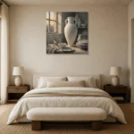 Premium Wall Art Kare Html Edition – NM3-WHT-PS-S-004 showcased in an elegant minimalist interior