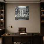 Premium Wall Art Kare Html Edition – NM3-WHT-PS-S-005 displayed in a contemporary gallery-inspired room