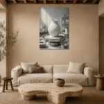 Premium Wall Art Dikey Html Edition – NM3-WHT-PS-V-001 presented in a sophisticated home setting