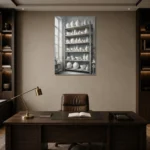 Premium Wall Art Dikey Html Edition – NM3-WHT-PS-V-002 displayed in a contemporary gallery-inspired room