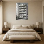 Premium Wall Art Dikey Html Edition – NM3-WHT-PS-V-002 showcased in an elegant minimalist interior