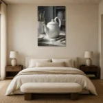 Premium Wall Art Dikey Html Edition – NM3-WHT-PS-V-003 showcased in an elegant minimalist interior