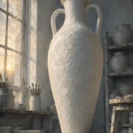 Porcelain White Portrait Tall Amphora White Living Room Wall Art