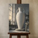 Premium Wall Art Dikey Html Edition – NM3-WHT-PS-V-004 displayed on a studio easel
