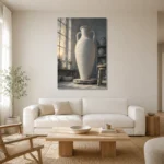 Premium Wall Art Dikey Html Edition – NM3-WHT-PS-V-004 styled in a refined neutral interior