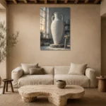 Premium Wall Art Dikey Html Edition – NM3-WHT-PS-V-004 presented in a sophisticated home setting