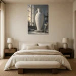 Premium Wall Art Dikey Html Edition – NM3-WHT-PS-V-004 showcased in an elegant minimalist interior