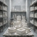 Porcelain White Ascent Worktable White Dining Room Wall Art