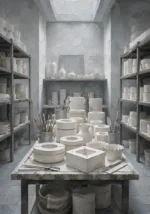 Porcelain White Ascent Worktable White Dining Room Wall Art