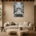 Premium Wall Art Dikey Html Edition – NM3-WHT-PS-V-005 presented in a sophisticated home setting