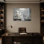 Premium Wall Art Yatay Html Edition – NM3-WHT-SR-H-001 displayed in a contemporary gallery-inspired room