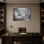 Premium Wall Art Yatay Html Edition – NM3-WHT-SR-H-002 displayed in a contemporary gallery-inspired room