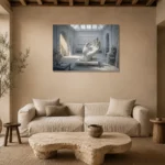 Premium Wall Art Yatay Html Edition – NM3-WHT-SR-H-002 presented in a sophisticated home setting