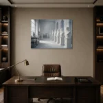 Premium Wall Art Yatay Html Edition – NM3-WHT-SR-H-003 displayed in a contemporary gallery-inspired room