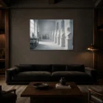 Premium Wall Art Yatay Html Edition – NM3-WHT-SR-H-003 shown in a warm modern interior