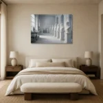 Premium Wall Art Yatay Html Edition – NM3-WHT-SR-H-003 showcased in an elegant minimalist interior