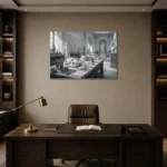 Premium Wall Art Yatay Html Edition – NM3-WHT-SR-H-004 displayed in a contemporary gallery-inspired room